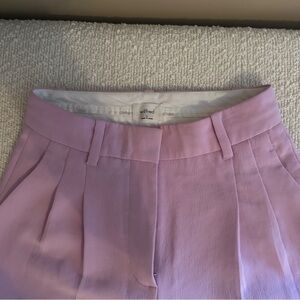 Aritzia Wilfred Pink Pleated Trousers